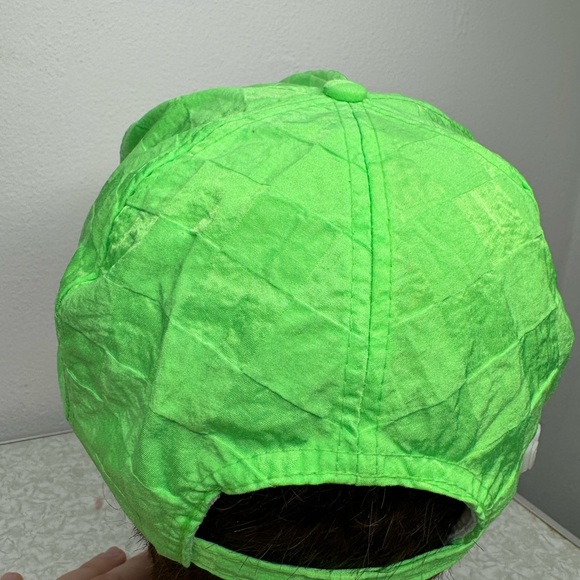 Vintage Timbers Pizza Green Neon Adjustable Zipper Strap Back Hat - Picture 5 of 10
